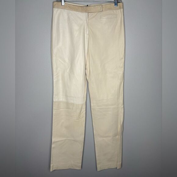 Malo Leather Straight Leg Pants NWT - Picture 1 of 7